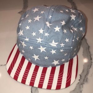 American flag 5 panel hat